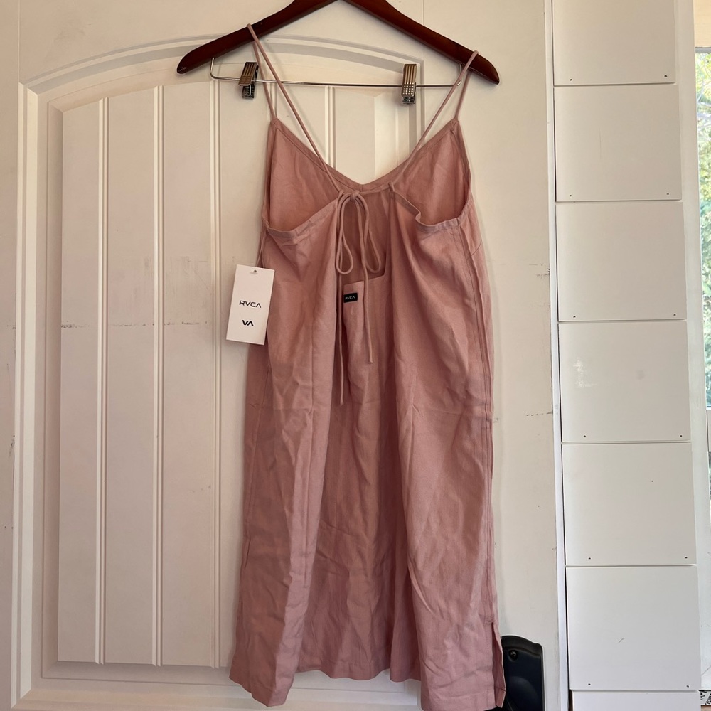 WOMEN’S RVCA LARGE PINK TIE BACK MINI DRESS